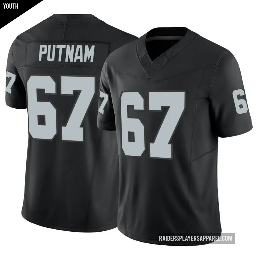 Youth Las Vegas Raiders ＃67 Will Putnam Black Limited Vapor F.U.S.E. Jersey