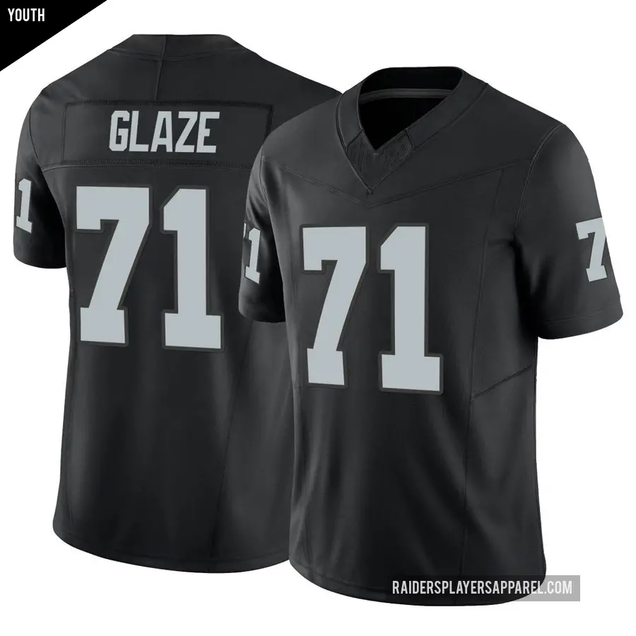 Youth Las Vegas Raiders ＃71 DJ Glaze Black Limited Vapor F.U.S.E. Jersey