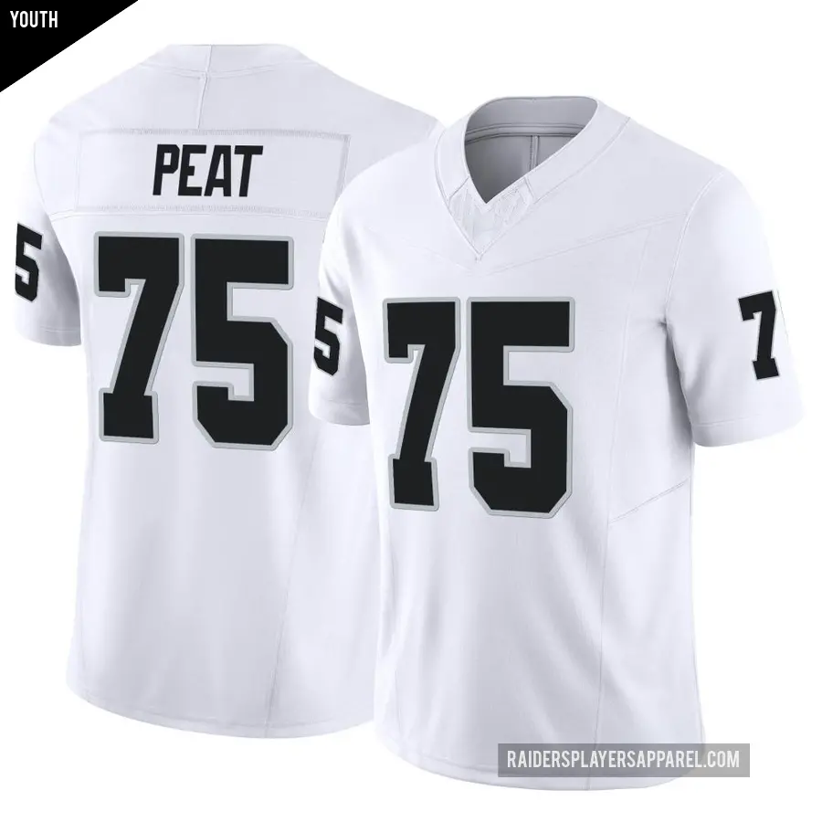 Youth Las Vegas Raiders ＃75 Andrus Peat White Limited Vapor F.U.S.E. Jersey