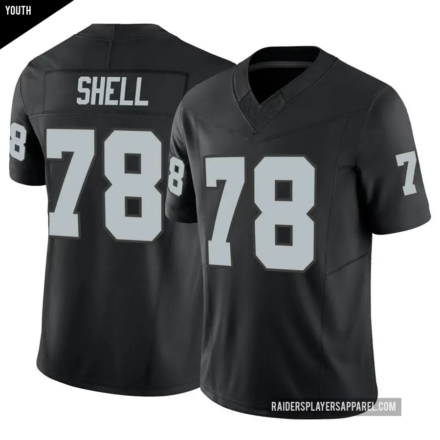 Youth Las Vegas Raiders ＃78 Art Shell Black Limited Vapor F.U.S.E. Jersey