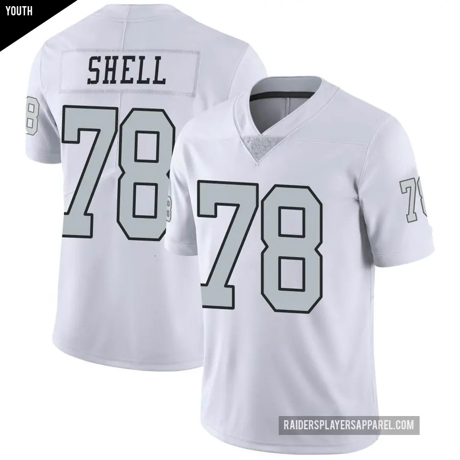 Youth Las Vegas Raiders ＃78 Art Shell White Limited Color Rush Jersey