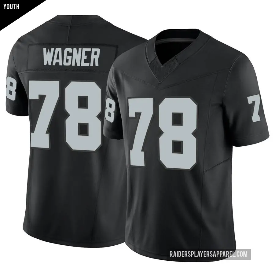 Youth Las Vegas Raiders ＃78 Dalton Wagner Black Limited Vapor F.U.S.E. Jersey