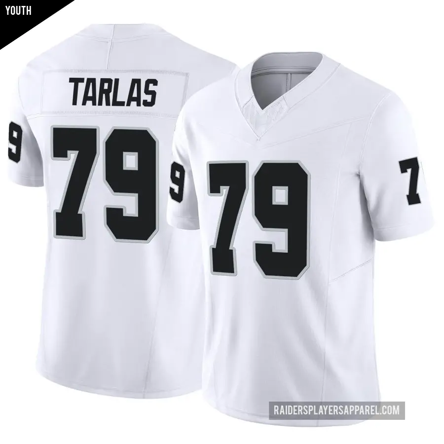 Youth Las Vegas Raiders ＃79 George Tarlas White Limited Vapor F.U.S.E. Jersey