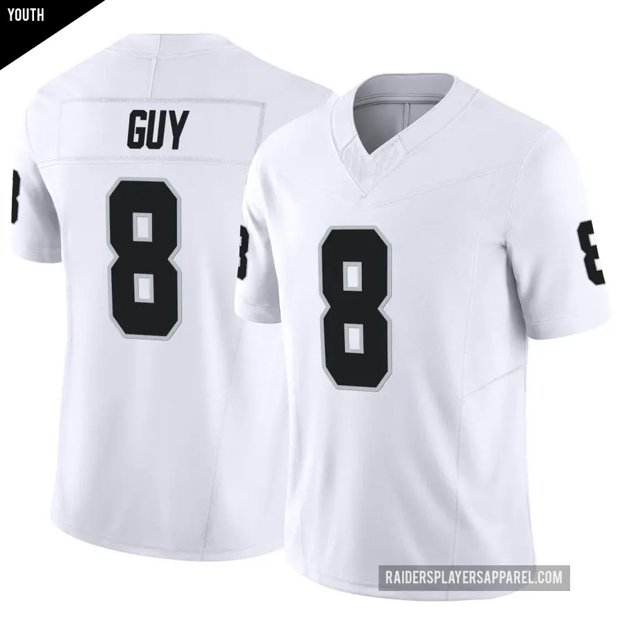Youth Las Vegas Raiders ＃8 Wilson Ray Guy White Limited Vapor F.U.S.E. Jersey