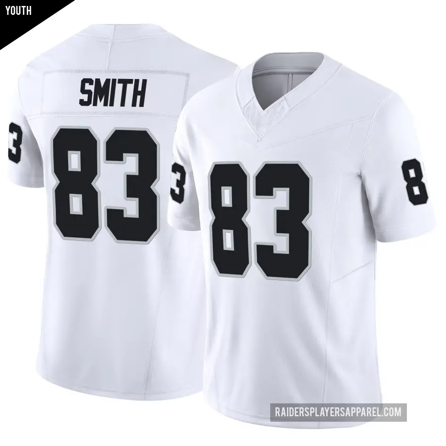 Youth Las Vegas Raiders ＃83 Key'Shawn Smith White Limited Vapor F.U.S.E. Jersey