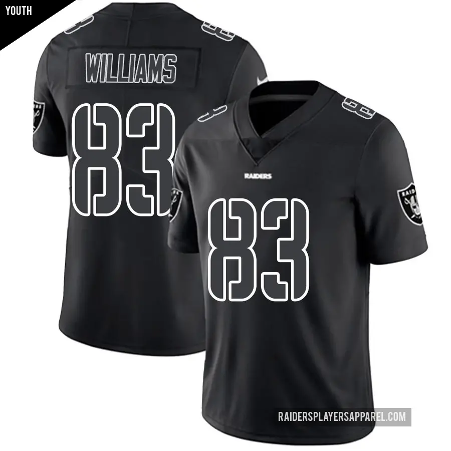 Youth Las Vegas Raiders ＃83 Seth Williams Black Impact Limited Jersey