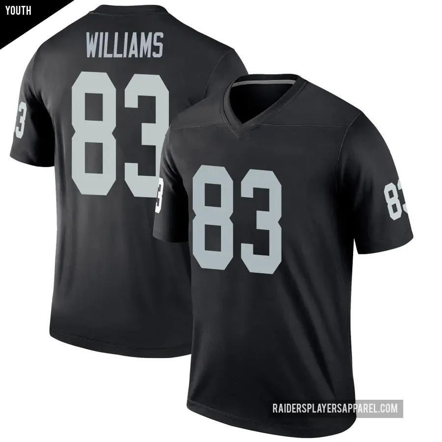 Youth Las Vegas Raiders ＃83 Seth Williams Black Legend Jersey
