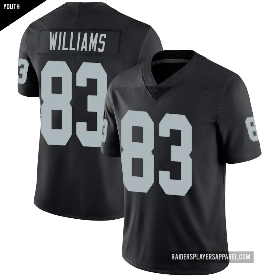 Youth Las Vegas Raiders ＃83 Seth Williams Black Limited Team Color Vapor Untouchable Jersey