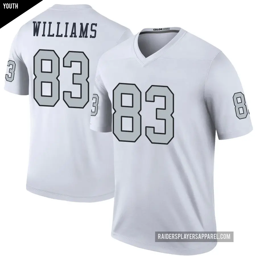 Youth Las Vegas Raiders ＃83 Seth Williams White Legend Color Rush Jersey