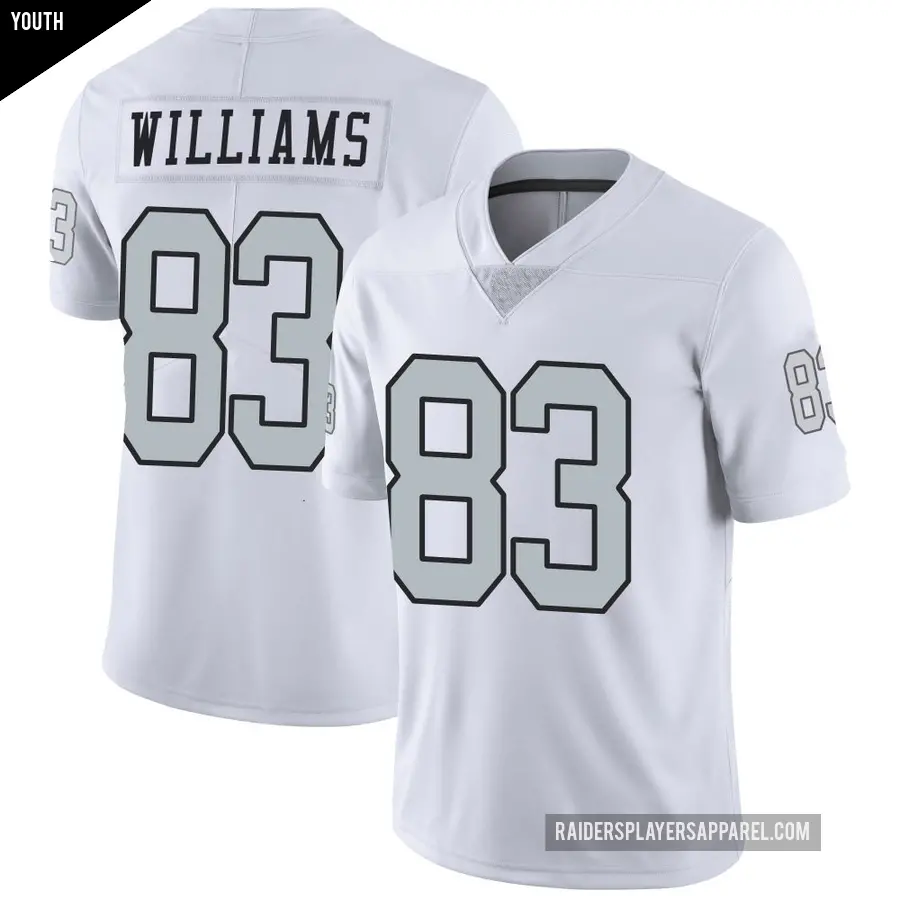 Youth Las Vegas Raiders ＃83 Seth Williams White Limited Color Rush Jersey