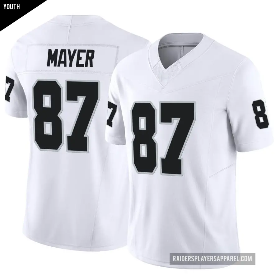 Youth Las Vegas Raiders ＃87 Michael Mayer White Limited Vapor F.U.S.E. Jersey
