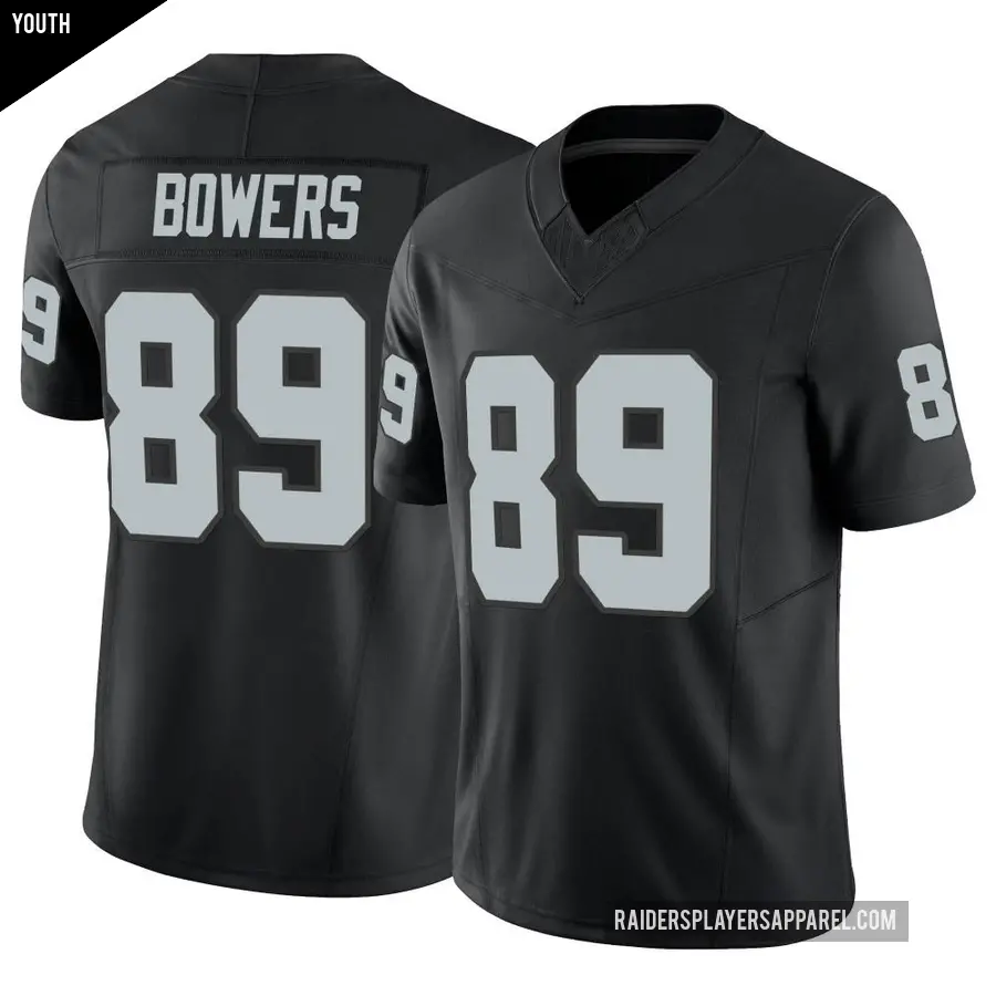 Youth Las Vegas Raiders ＃89 Brock Bowers Black Limited Vapor F.U.S.E. Jersey