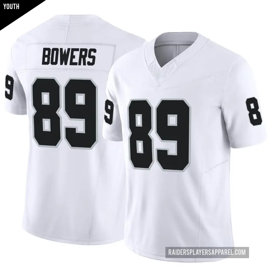 Youth Las Vegas Raiders ＃89 Brock Bowers White Limited Vapor F.U.S.E. Jersey