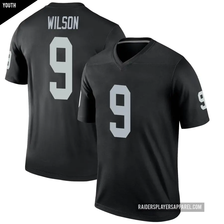 Youth Las Vegas Raiders ＃9 Tyree Wilson Black Legend Jersey