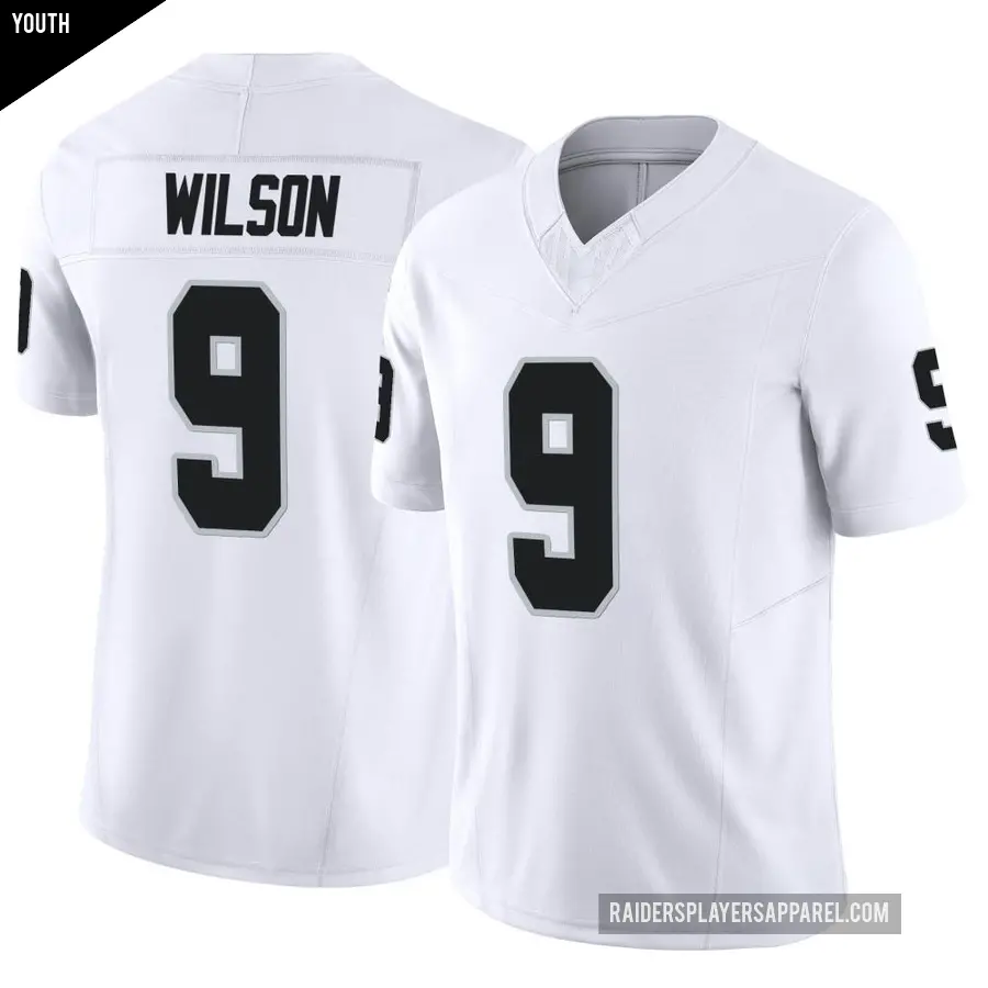 Youth Las Vegas Raiders ＃9 Tyree Wilson White Limited Vapor F.U.S.E. Jersey