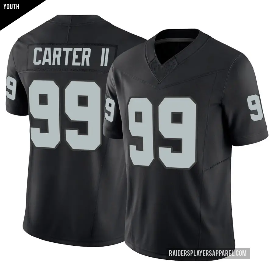Youth Las Vegas Raiders ＃99 Andre Carter II Black Limited Vapor F.U.S.E. Jersey
