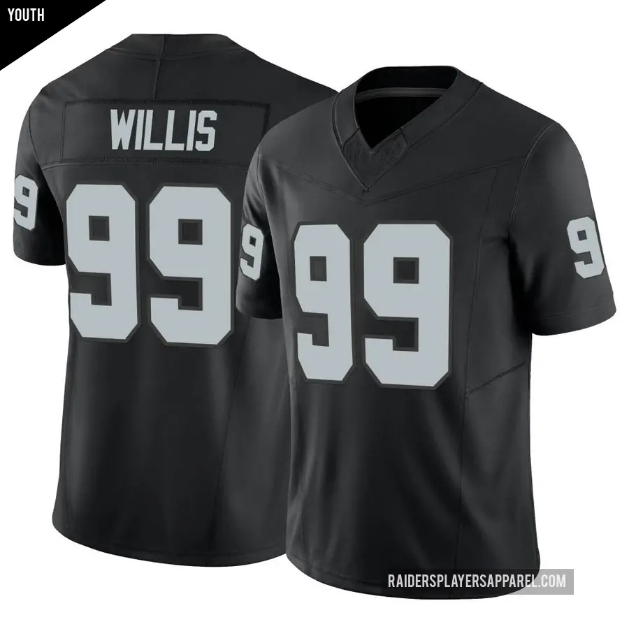 Youth Las Vegas Raiders ＃99 Jordan Willis Black Limited Vapor F.U.S.E. Jersey